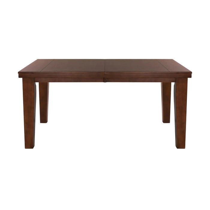 Dark Oak Finish Rectangular 1pc Dining Table with Self-Storing Extension Leaf Wooden Simple Dining Furniture Default -DTYStore