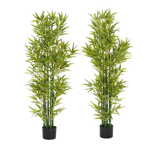 Decorative Artificial Bamboo Plant with Pot for Indoor and Outdoor Home & Office 60 in -DTYStore