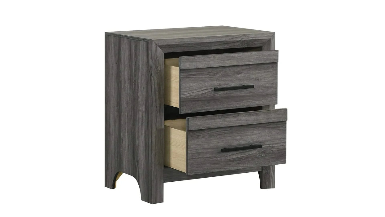 Denver Modern Style 4 Pc Twin Bedroom Set Made with Wood in Gray Default -DTYStore
