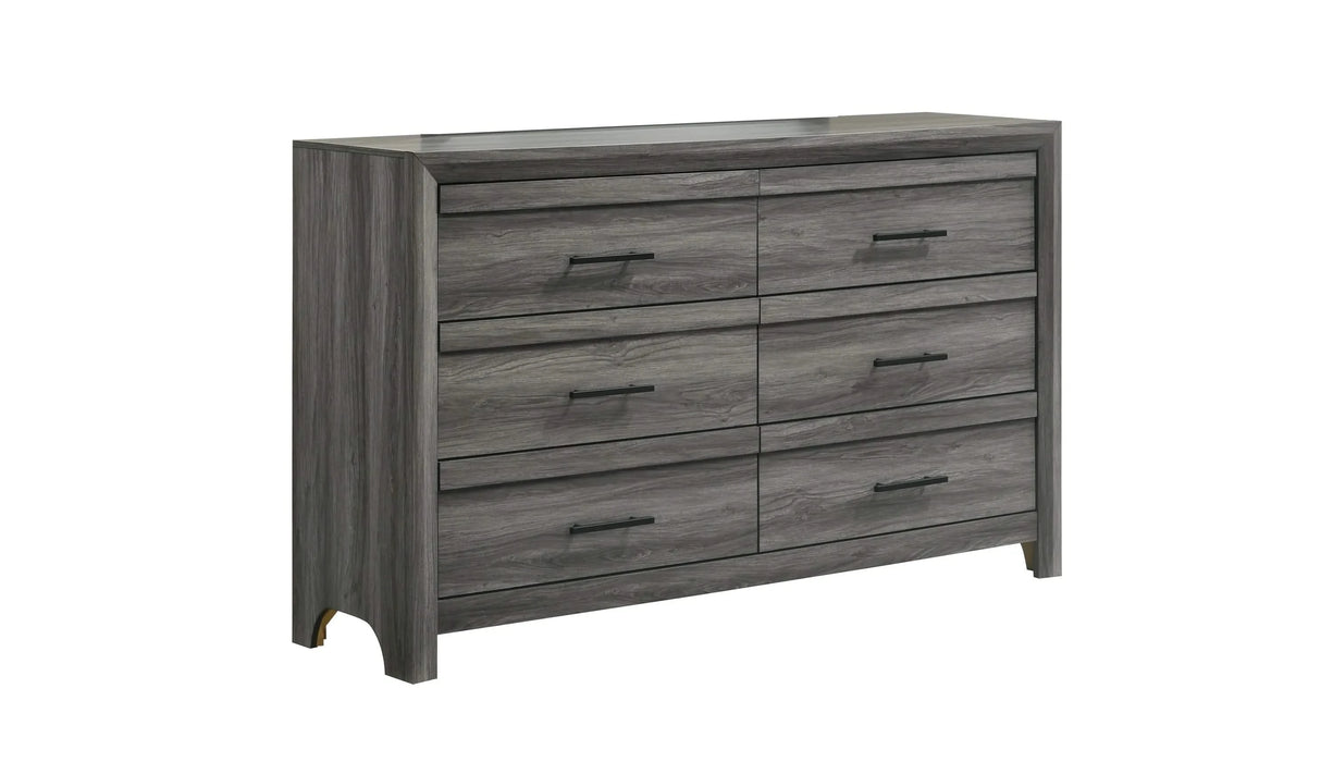Denver Modern Style 4 Pc Twin Bedroom Set Made with Wood in Gray Default -DTYStore