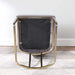 Dining Chairs, Velvet Upolstered Side Chair, Gold Metal Legs (Set of 2) - Black Default -DTYStore