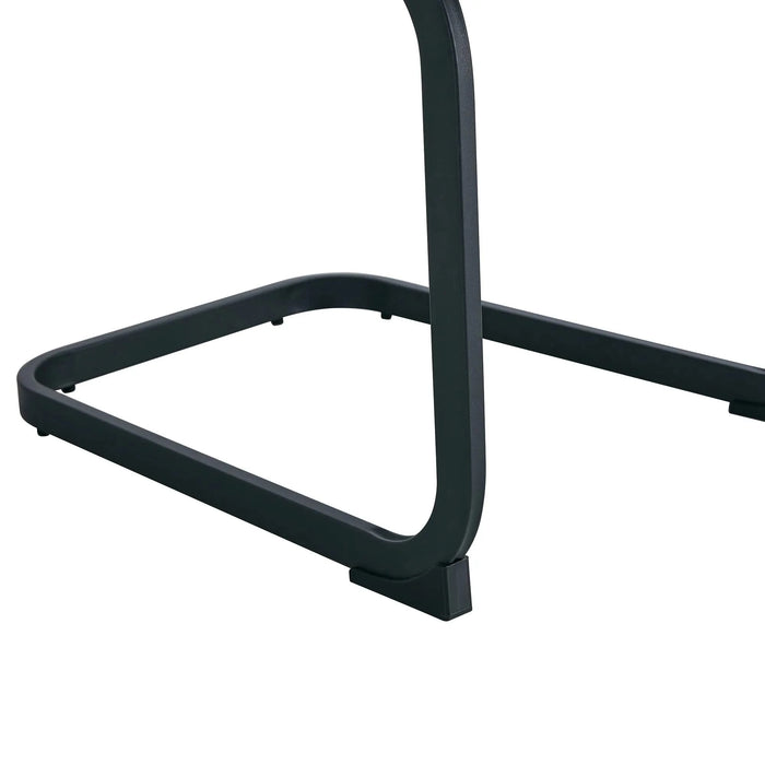 Dining Chairs,tech cloth High Back Upholstered Side Chair with C-shaped Tube Black Metal Legs for Dining Room Kitchen Vanity Patio Club Guest Office chair (Set of 2) Brown1162 Default -DTYStore