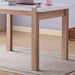 Dining Table Solid Wood Four Leg Posts Two Tone Color Thick Sturdy Hollow Core Construction Table Top Default -DTYStore
