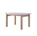 Dining Table Solid Wood Four Leg Posts Two Tone Color Thick Sturdy Hollow Core Construction Table Top Default -DTYStore