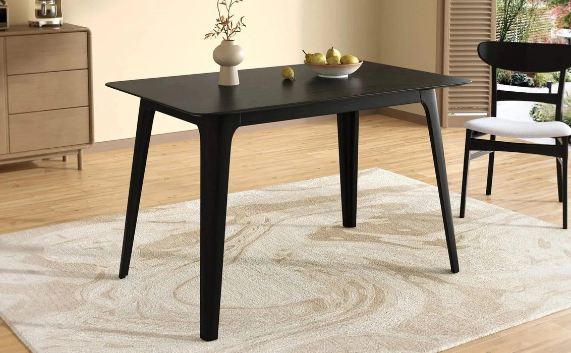 Dining Table Solid Wood Legs, Black Default -DTYStore