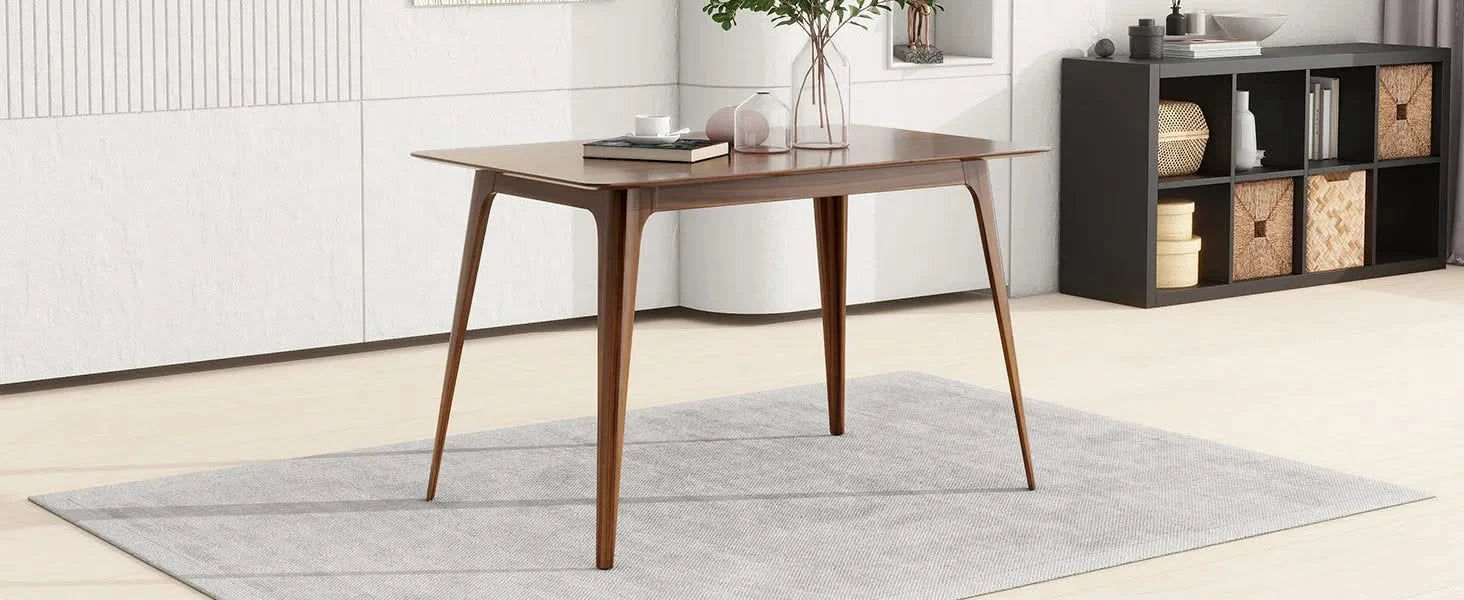 Dining Table Solid Wood Legs, Walnut (same sku: N759S888001T ) Default -DTYStore