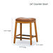 Durango Bonded Leather Saddle Stool, 24" Counter Stool or 30" Bar Stool -DTYStore