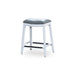 Durango Bonded Leather Saddle Stool, 24" Counter Stool or 30" Bar Stool 24" Counter Height White Gray Leather -DTYStore
