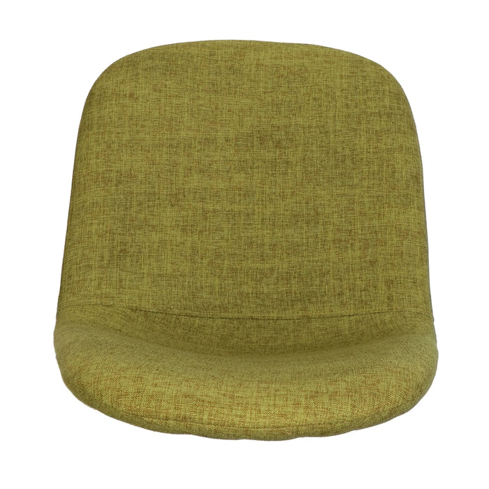 Elegant Dining Chair Set of 2 with Green Fabric and Light Walnut Finish Default -DTYStore