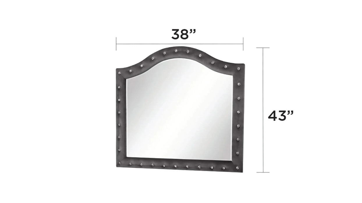 Encore Modern Style Tufted and Upholstered King 4PC Bedroom set made with wood in Gray(CA INVENTORY) Default -DTYStore