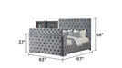 Encore Modern Style Tufted and Upholstered King 5PC Bedroom set made with wood in Gray(CA INVENTORY) Default -DTYStore