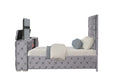 Encore Modern Style Tufted and Upholstered King 5PC Bedroom set made with wood in Gray(CA INVENTORY) Default -DTYStore