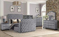 Encore Modern Style Tufted and Upholstered King 5PC Bedroom set made with wood in Gray(CA INVENTORY) Default -DTYStore