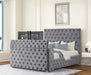 Encore Modern Style Tufted and Upholstered Queen 5PC Bedroom set made with wood in Gray(CA INVENTORY) Default -DTYStore