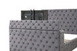Encore Modern Style Tufted and Upholstered Queen 5PC Bedroom set made with wood in Gray(CA INVENTORY) Default -DTYStore
