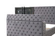 Encore Modern Style Tufted and Upholstered Queen 5PC Vanity Bedroom set made with wood in Gray(CA INVENTORY) Default -DTYStore