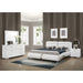 Escalon Glossy White 4-piece Queen Bedroom Set Default -DTYStore