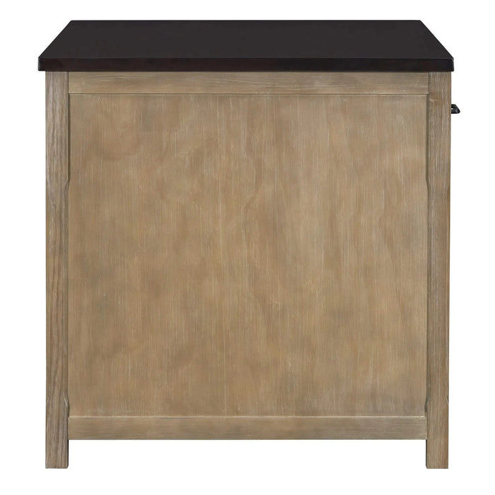 Extendable Kitchen Island with Storage, Multi-Functional Kitchen Cart with Built-In Power Outlets, Retro Kitchen Island on Wheels with Drawers and Open Shelves for Kitchen (Espresso+Natural) Default -DTYStore