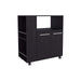 FM FURNITURE Linden Kitchen Cart with Microwave Shelf. Open Storage. and Two-Door Cabinet. Wengue Default -DTYStore