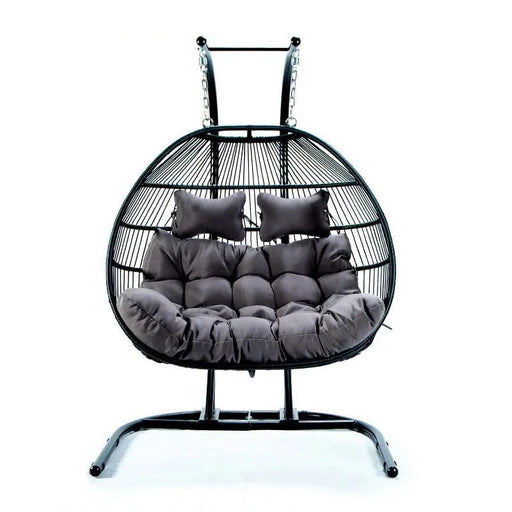 FOLDING DOUBLE SWING CHAIR w/CUSHION Default -DTYStore