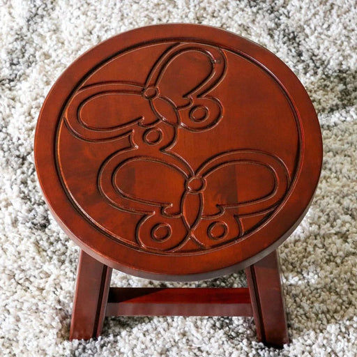 Fairplay Carved Wooden Step Stool -DTYStore