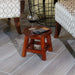 Fairplay Carved Wooden Step Stool -DTYStore