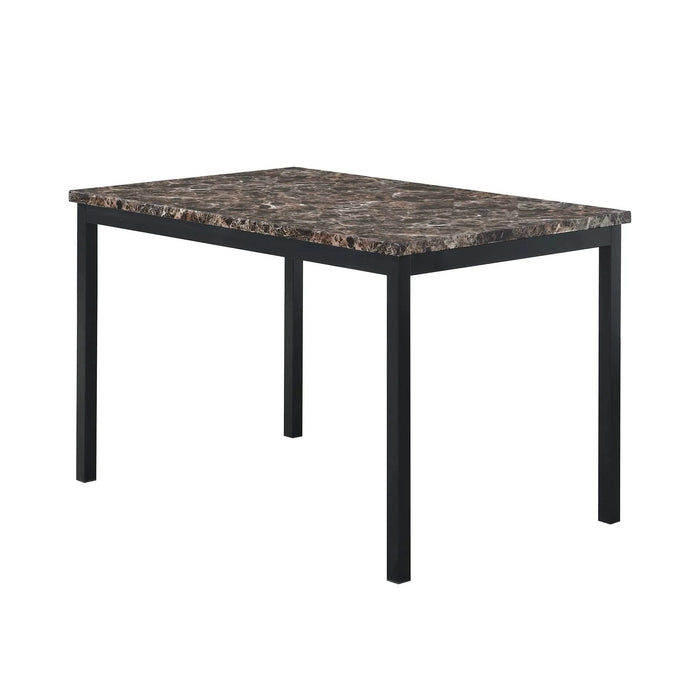 Faux Marble Top metal frame dinette table Default -DTYStore