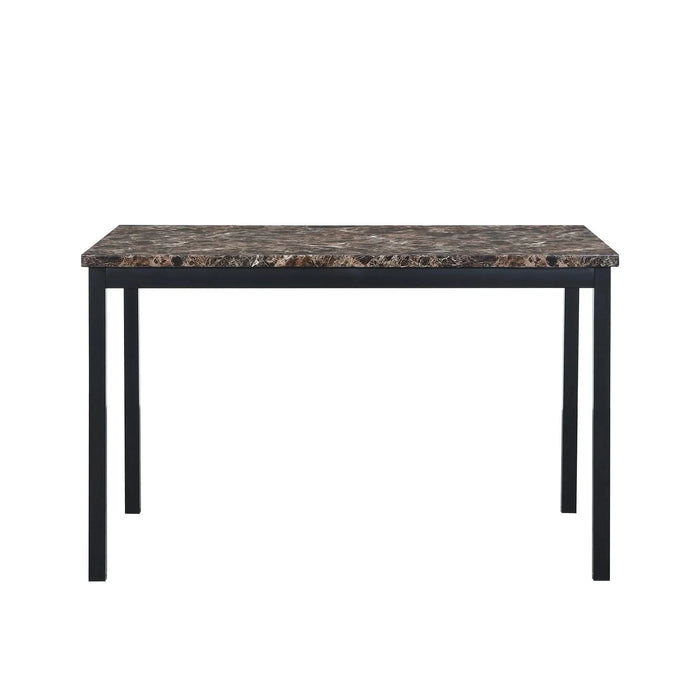 Faux Marble Top metal frame dinette table Default -DTYStore