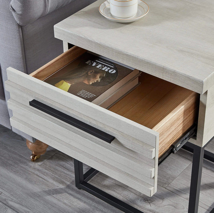 Findlay 3-Piece Bedroom Set, Plush 3D Upholstered Bed with Two Nightstands, Twin Default -DTYStore