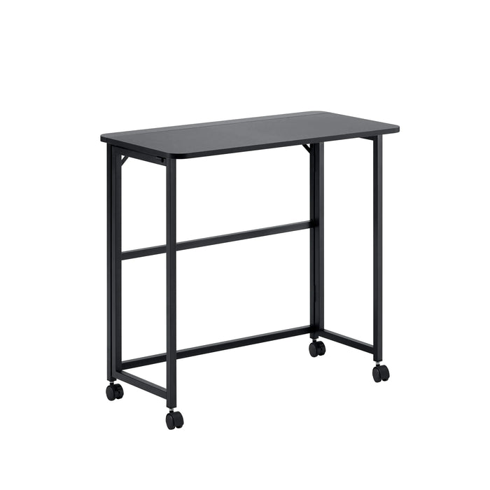 Folding Desk Small Foldable Desk for Small Space, 31.5 Inches Writing Computer Desk in Study, Home Office Foldable Office Desk for Bedroom 80*40,black Default -DTYStore
