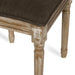 French Country Dining Chair Set with Upholstered Seats and Cane Backrest in Brown Fabric Default -DTYStore