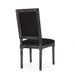 French Country Style Dining Chair Set with Upholstered Seating and Fluted Legs in Black Fabric Default -DTYStore