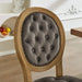 French Style Solid Wood Frame Antique Painting,Hand-pulled buckle decoration Velvet artificial leather Dining Chair with Nailhead Trim ,Wood Legs,Steel Spring inner,Set of 2,Gray,SW1739GY Default -DTYStore