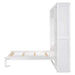 Full Size Murphy Bed Wall Bed with Shelves,White Default -DTYStore