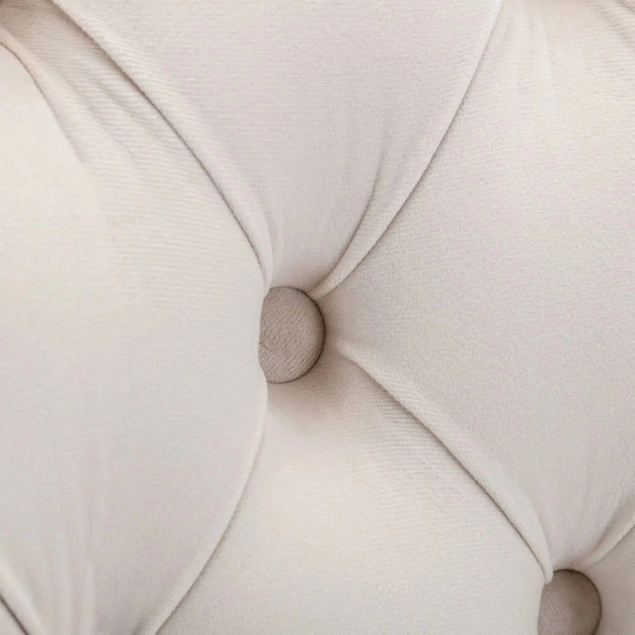 Furniture,Nikki Collection Modern, High-end Tufted Solid Wood Contemporary Velvet Upholstered Dining Chair with Golden Stainless Steel Plating Legs,Nailhead Trim,Set of 2,Beige and Gold, SW1601BG Default -DTYStore