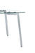 Glass Dining Table Transparent, 130*80* 8MM CHORMED LEG , SILVER color Default -DTYStore