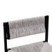 Gray Set of 2 Hand Weave Bar Stools with Back Counter Height Bar Chairs Paper Rope Woven Dining Stool Default -DTYStore