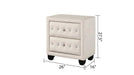 HAZEL Modern Style Queen 4PC Vanity Bedroom Set with USB Ports & Made with Wood in Cream(CA INVENTORY) Default -DTYStore