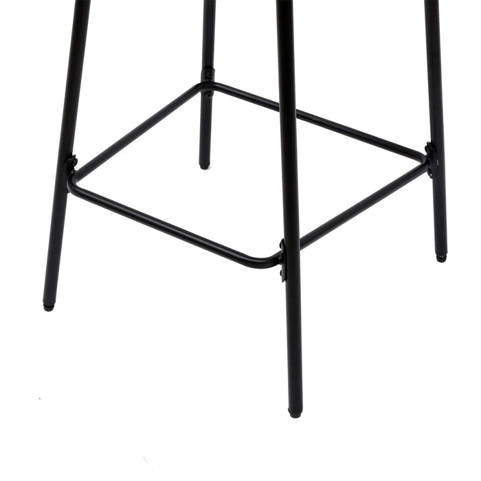 Hand Woven Bar Stools with Back Set of 2 Paper Rope Round Barstools with Footrest for Kitchen Island & Dining Rooms, Black & Honey Default -DTYStore