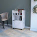 Hannah White 1-Door Bar Cart Default -DTYStore