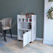 Hannah White 1-Door Bar Cart Default -DTYStore