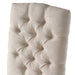 Harriet KD Tufted Dining Chairs Set of 2 Upholstered Ivory Fabric with Solid Wood Frame Default -DTYStore