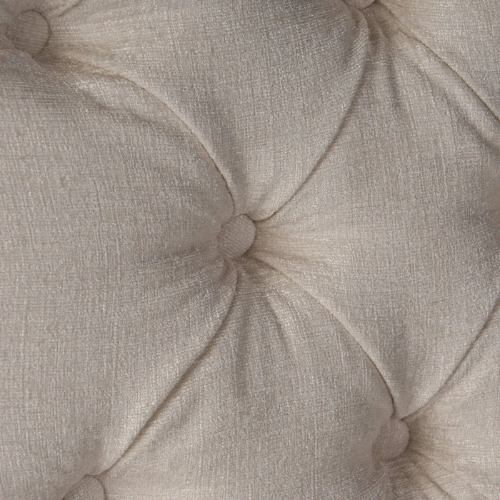 Harriet KD Tufted Dining Chairs Set of 2 Upholstered Ivory Fabric with Solid Wood Frame Default -DTYStore