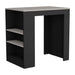 Highlands Kitchen Island with Storage Base in Black and Ibiza Marble Default -DTYStore