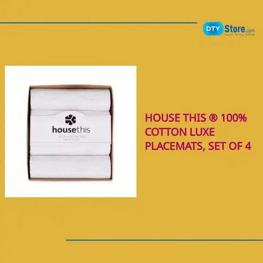 House This ® 100% Cotton Luxe Placemats, Set of 4 -DTYStore