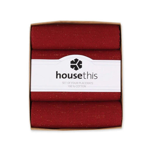 House This ® 100% Cotton Luxe Placemats, Set of 4 -DTYStore