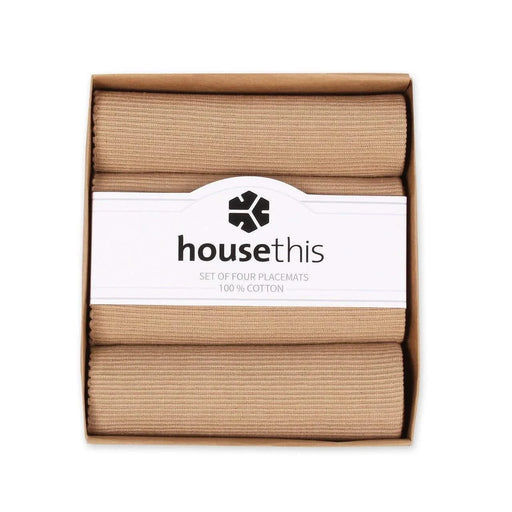 House This ® 100% Cotton Placemats, Set of 4 -DTYStore