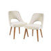 INK+IVY Nola Dining Side Chair Set of 2 with Upholstered Tan Fabric and Wood Frame Default -DTYStore