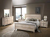 Imerland Contemporary White Wash Finish 5-Piece Bedroom Set-King Bed, Dresser, Mirror, 2 Nightstands Default -DTYStore