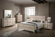 Imerland Contemporary White Wash Finish Bedroom Set, Queen Bed, Dresser, Mirror, Nightstand, Chest Default -DTYStore